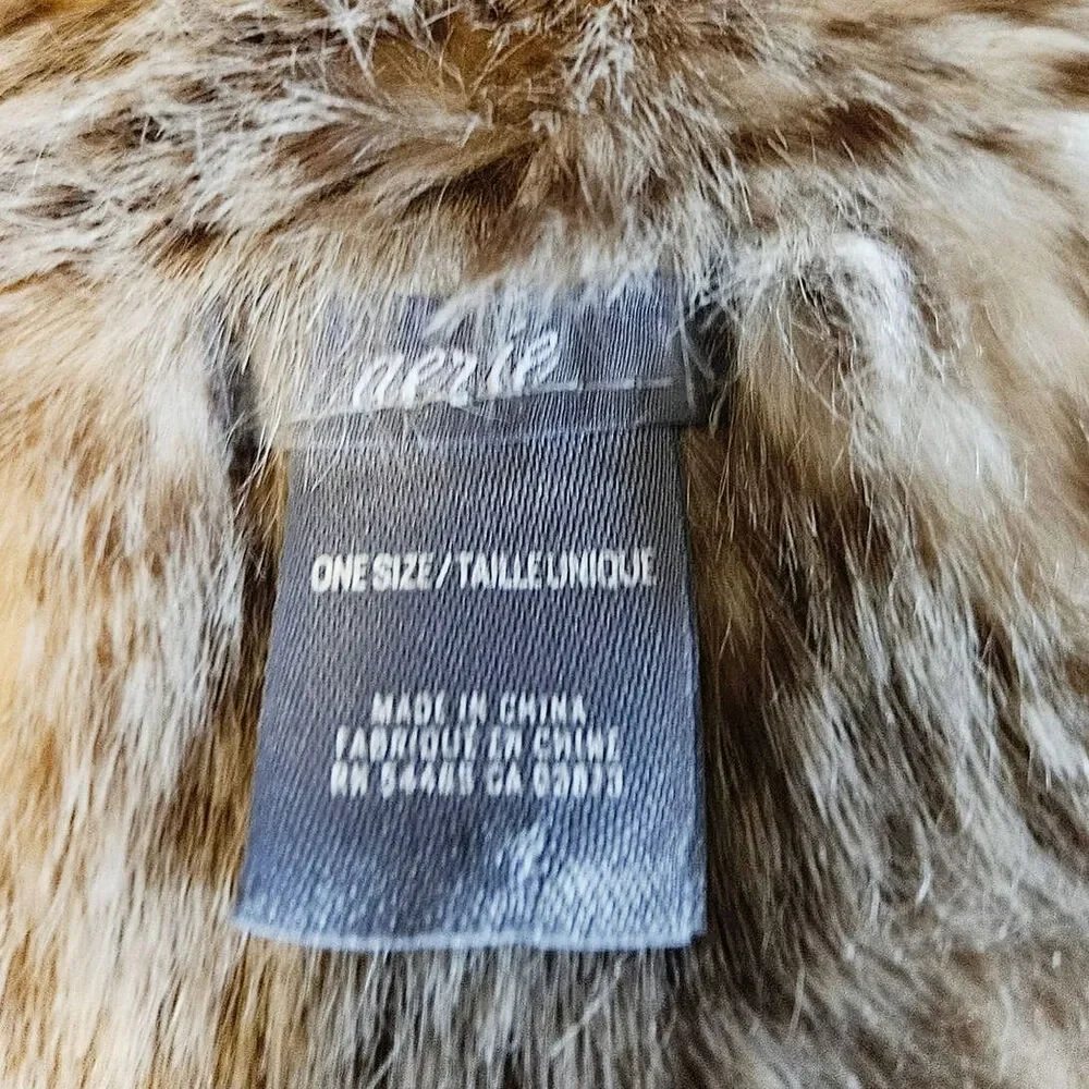 EUC VTG American Eagle Aerie Cable Knit‎ Faux Fur Reversible Infinity Scarf